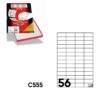 Etichette Autoadesive in fogli A4 C555 - 56 etichette/foglio 52x21mm