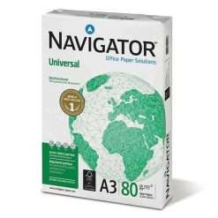 Carta per Fotocopie A3 Navigator 80gr 500 fogli - 1 Risma - Locandine, Libretti, Elevato punto di bianco