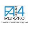 Album da Disegno F4 Liscio Riquadrato 33X48 - 20 Fogli Fabriano