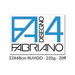Album da Disegno F4 Liscio Ruvido 33X48 - 20 Fogli Fabriano