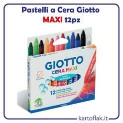 Colori Pastelli A Cera Maxi Giotto Fila 12Pz Ø 11