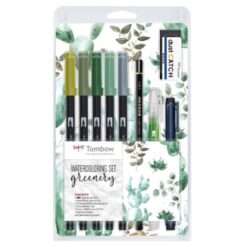 Tombow Set Acquerello Dual Brush Greenery by Mayandberry