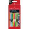 Matite colorate Faber-Castell Colour Grip Special. Astuccio in cartone 12 colori Metallic - Neon - Pastel