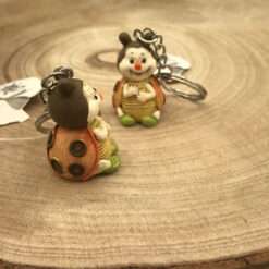 10 PZ Bomboniera Gadget Compleanno Portachiavi Coccinella