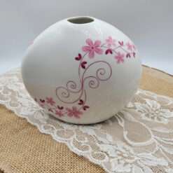 Vaso Portafiori Tondo Porcellana Linea Fiori di Pesco