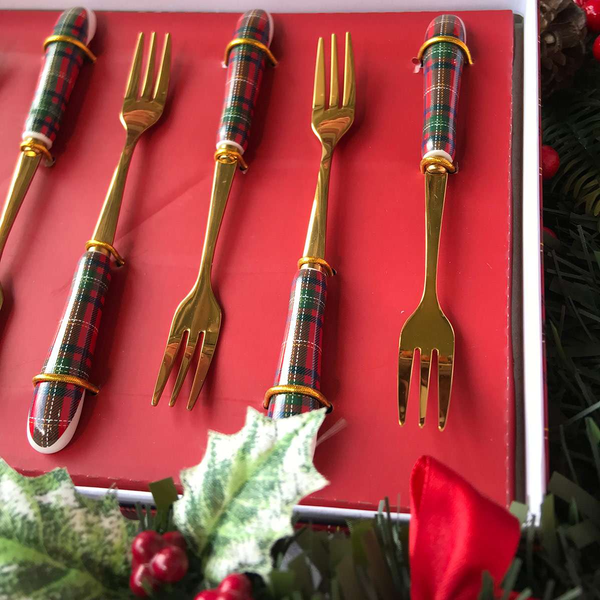 Set-6-forchettine-natalizie-decorazione-tartan-(2)