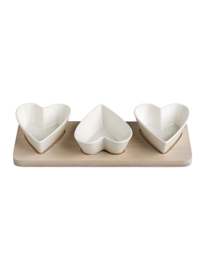 53078-PORTASSAGGI-TRIS-DI-CUORI-IN-PORCELLANA-BIANCA-CON-SUPPORTO-IN-BAMBOO-NATURALE