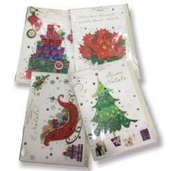 Biglietto Auguri di Natale con Strass e Glitter