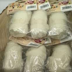 STOCK 6 PZ Gomitolo Feltro Lana Merinos 20 g Bianchi