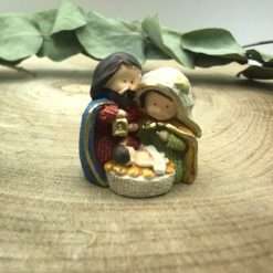 Sacra Famiglia in Miniatura 3x4 Effetto Tessuto