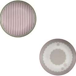 Set 2 Piatti Peonia in New Bone China Brandani