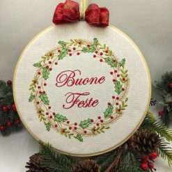 Dietro Porta Natalizio con Ricamo 26,5x29