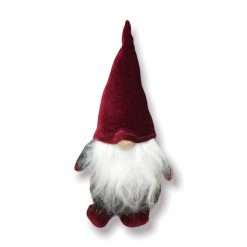 Peluche Gnomo Natalizio Bordeaux 28 CM