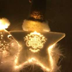 Addobbo Luminoso Stella o Albero in Legno e Plexiglass