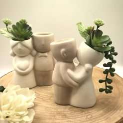 Bomboniera Matrimonio Sposini Portapiantina in Ceramica - AD Emozioni