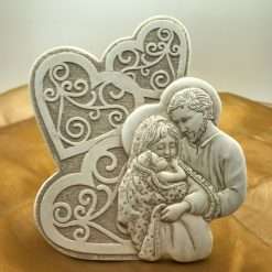 Quadretto con Cuori e Sacra Famiglia - Articolo da Regalo, Home Design