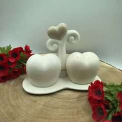 Set Sale e Pepe con Vassoio in Porcellana, AD Emozioni - Articolo da Regalo, Home Design