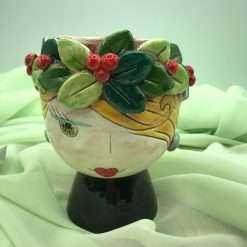 Bomboniera Laurea Vaso Laureata con Alloro in Ceramica - Nonna Rosa