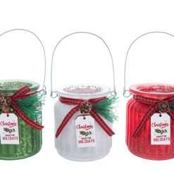 Portacandele Natalizio in Vetro - Collezione Natale Le Stelle