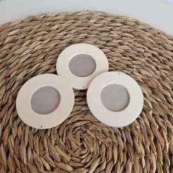 STOCK 14 PZ Mini Portafoto Tondo in Legno da Decorare - Hobbistica, Fai Da Te