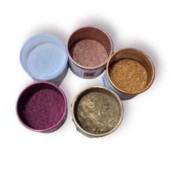 STOCK 8 PZ Pigmenti in Polvere, Colori Assortiti Metallizzati 30 ml