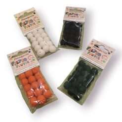 STOCK 18 PZ Bustine Palline in Feltro Ø 1 cm - Hobbistica, Fai Da Te