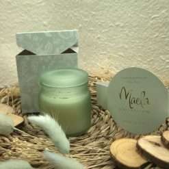 Bomboniera Matrimonio - Barattolo in Vetro Verde Salvia con Candela Profumata - Maela Collection