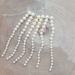 STOCK 36 Fili di Perle Crema, Appendini di Natale