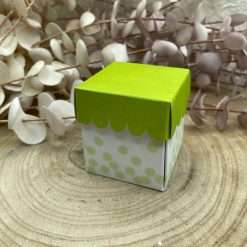 Set 20 Scatoline Porta Confetti Quadrate Pois Verdi Fai Da Te DIY