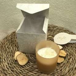 Bomboniera Matrimonio - Vaso Cilindrico in Vetro Caramello con Candela Profumata - Maela Collection