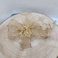 Addobbo Pendaglio Fiore Oro - Decorazioni di Natale