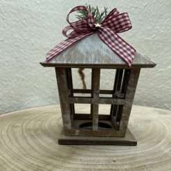 Lanterna Porta Tea Light in Legno - Decorazioni di Natale
