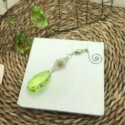 Set 12 Pendenti Cristallo Verde - Decorazioni Natalizie