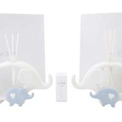 Bomboniera Battesimo Profumatore Elefante Bianco e Celeste - Le Stelle