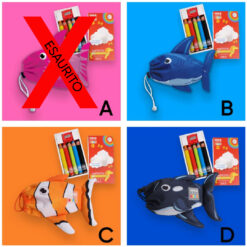 Bustina con Matitoni 3in1 - Tinta Unita Kids