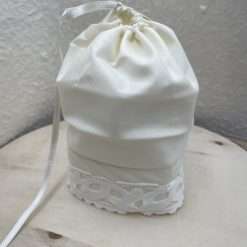 STOCK 25 PZ Mini Bag Porta Confetti in Stoffa Avorio - Bomboniere, Confettata