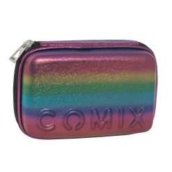 Astuccio Corredo Maxi Zip Comix Rainbow - Purple