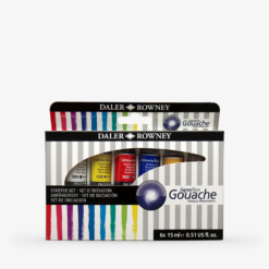 Confezione 6 Colori a Tempera Aquafine Gouache Daler Rowney 15 ml