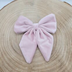 Fiocco in Velluto Rosa con Adesivo - Decorazioni di Natale