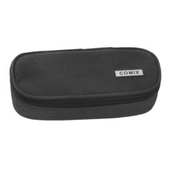 Astuccio Ovale Organizzato Monocolore Comix - Nero
