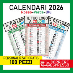 Calendari Olandesi 2026 Personalizzati Rosso Blu Verde Stampa a Colori HD