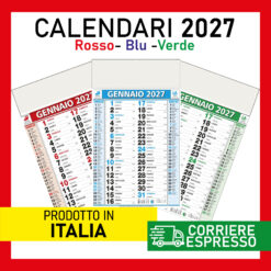 1 Calendario 2027 Olandese Rosso Blu Verde Numeri Grandi Cucina Regalo Note