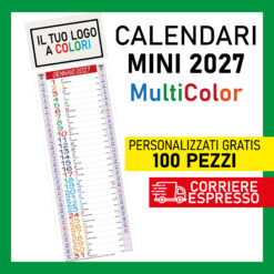 100 Calendari 2027 Calendario Olandese MINI Personalizzati Stampa a Colori HD