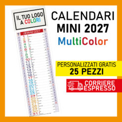 25 Calendari 2027 Olandesi MINI Personalizzati Rosso Blu Verde Stampa a Colori HD