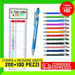 Promo Kit 200 Calendari Olandesi 2026 Mini + 100 Penne Incisione al Laser