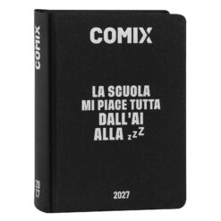 Diario Agenda Mini 16 Mesi 2026/2027 Comix Black & Silver