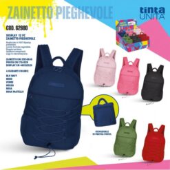Zainetto Pieghevole Richiudibile in Pouch Tinta Unita Excellent