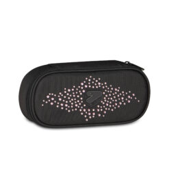 Astuccio Portapenne Seven Round Plus Glitzycute - Black Strass Pink