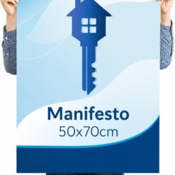 Manifesto Poster Locandina Personalizzata 50x70 cm – Stampa Digitale HD su Carta BlueBack Premium 130g per Affissioni Interne ed Esterne