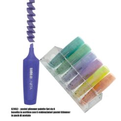 Palette Set 6 Evidenziatori Pastel Glimmer Tinta Unita